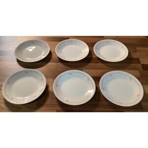 Corelle English Breakfast Bread and Butter Dessert Plates Set of 6 USA 6.75”